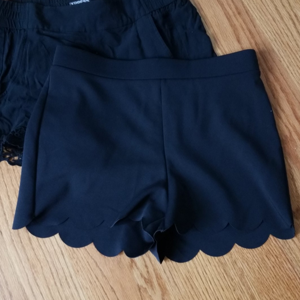 Express Black Dressy Lacey Shorts s sexy